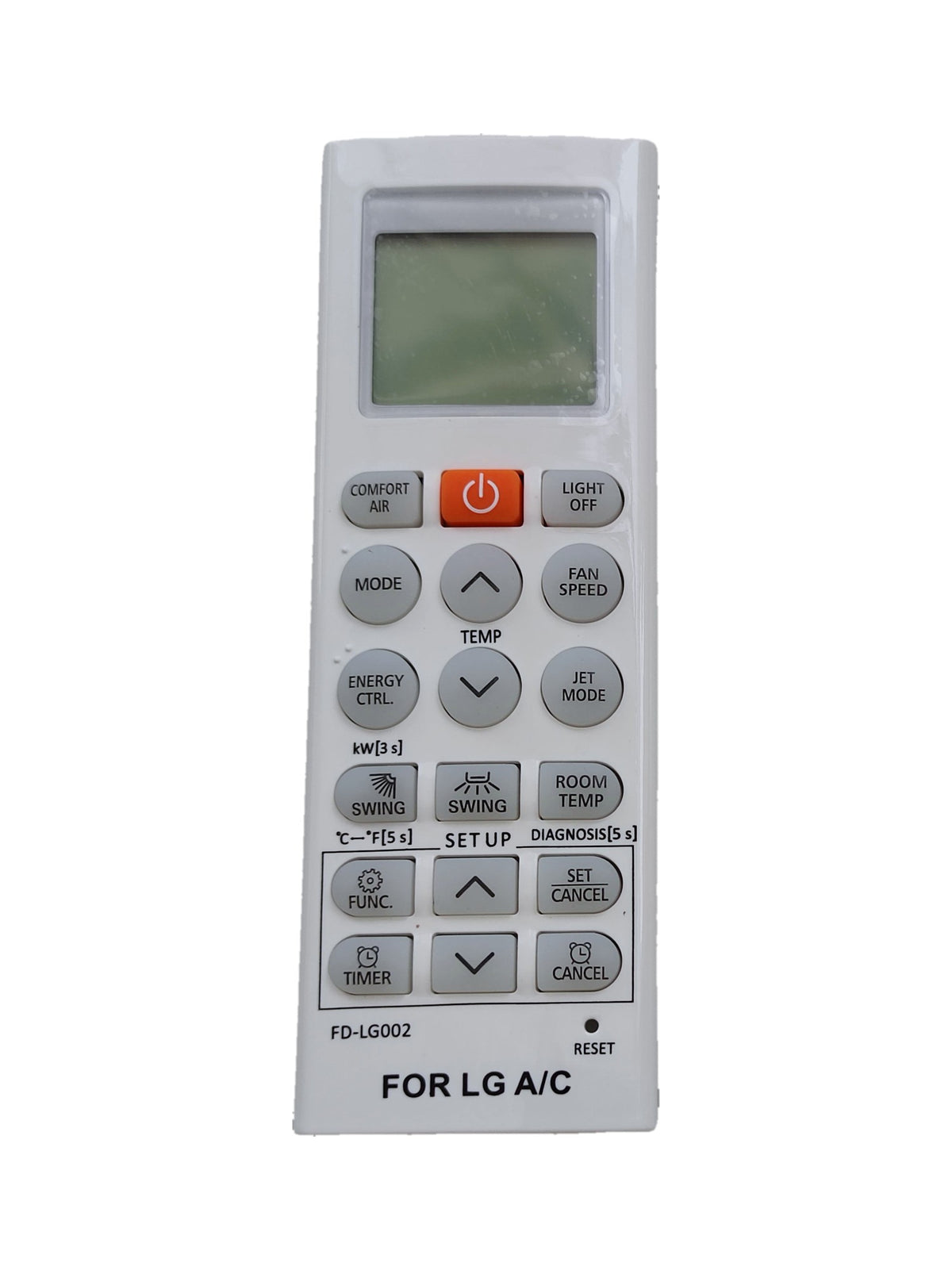 LG FD-LG002 airco afstandsbediening (vervangend) - voorkant