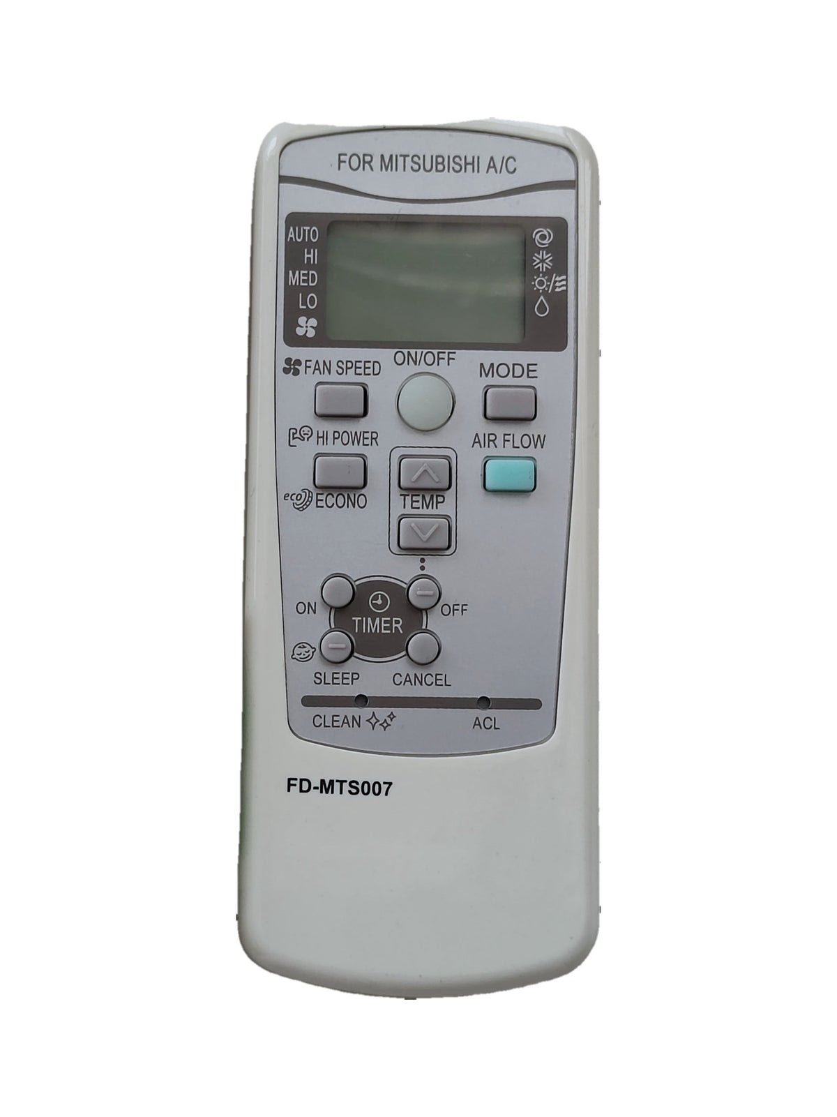 Mitsubishi Heavy FD-MTS007 airco afstandsbediening (vervangend) - voorkant