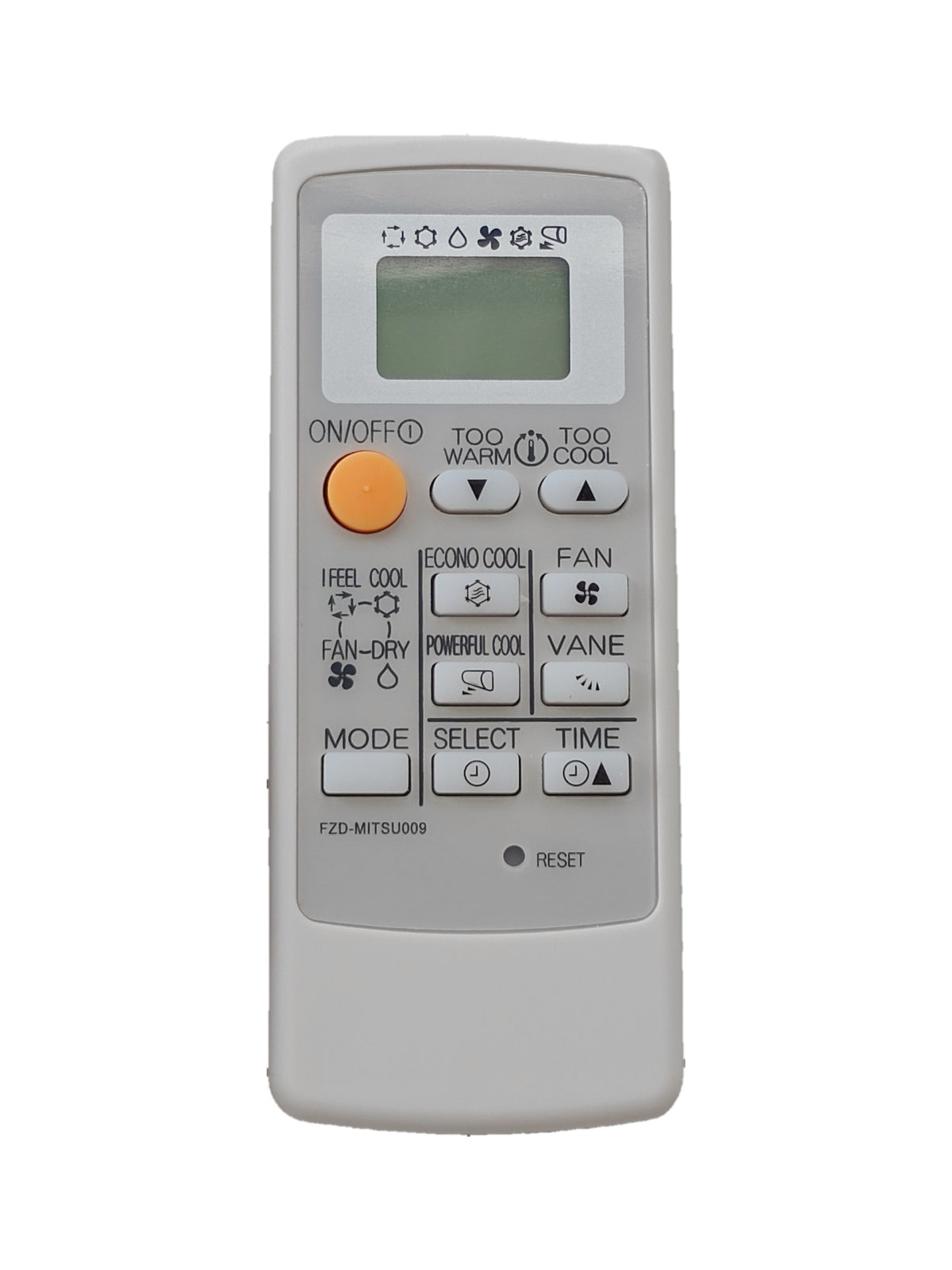 Mitsubishi FZD-MITSU009 airco afstandsbediening (vervangend) - voorkant