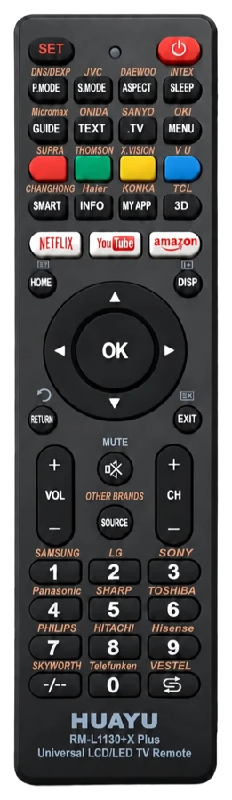 Huayu RM-L1130+X Plus universele tv afstandsbediening