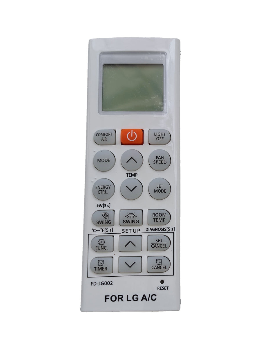 LG FD-LG002 airco afstandsbediening (vervangend) - voorkant
