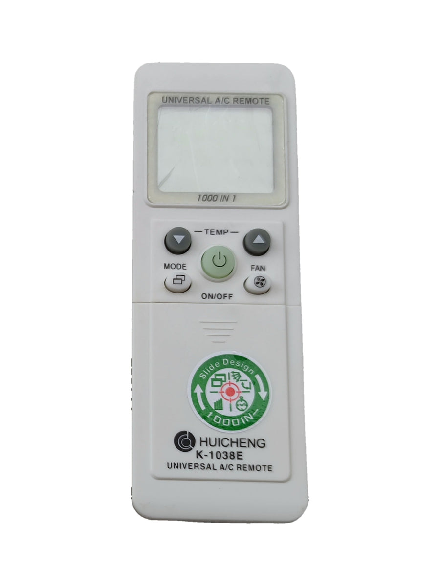 Huicheng K-1038E universele airco afstandsbediening - voorkant