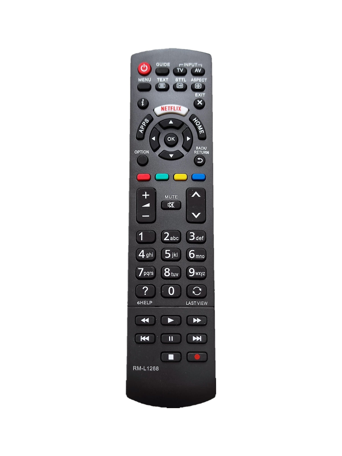 Panasonic RM-L1268 afstandsbediening met Netflix-knop (vervangend) - voorkant