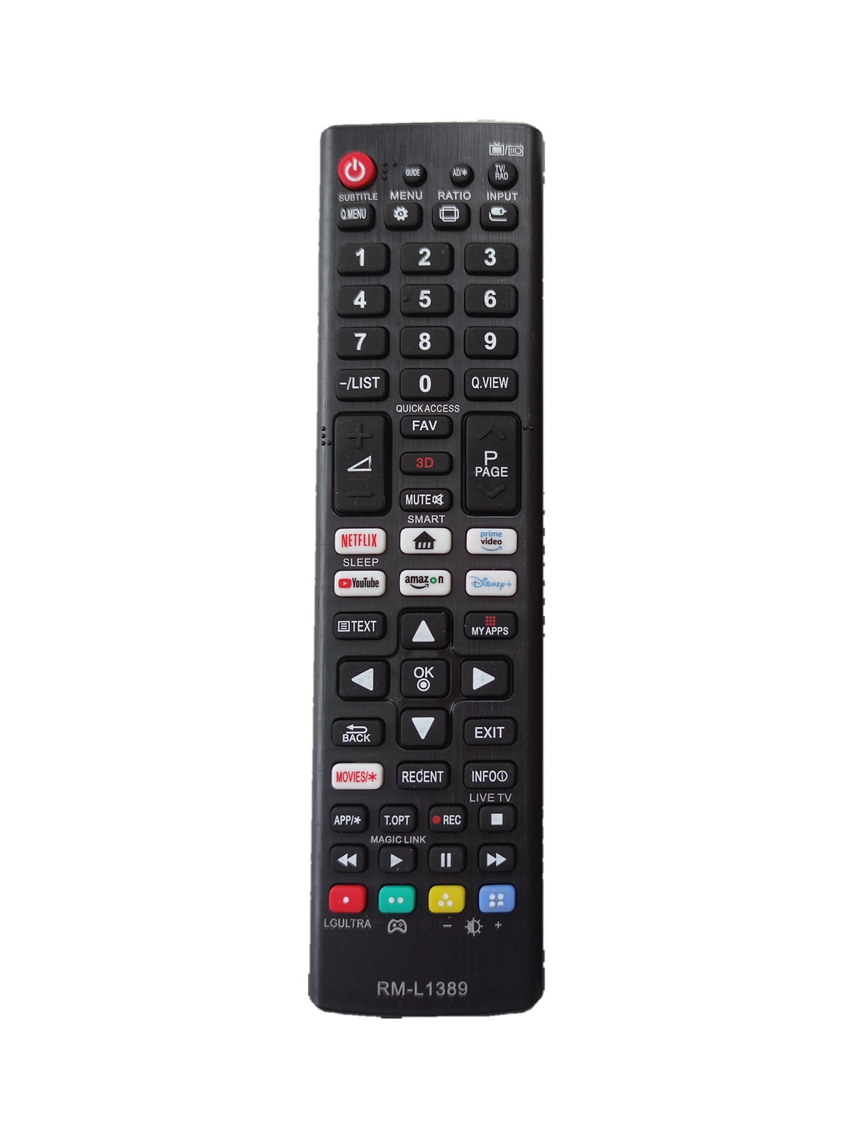 LG RM-L1389 afstandsbediening met Disney+ knop (vervangend) - voorkant